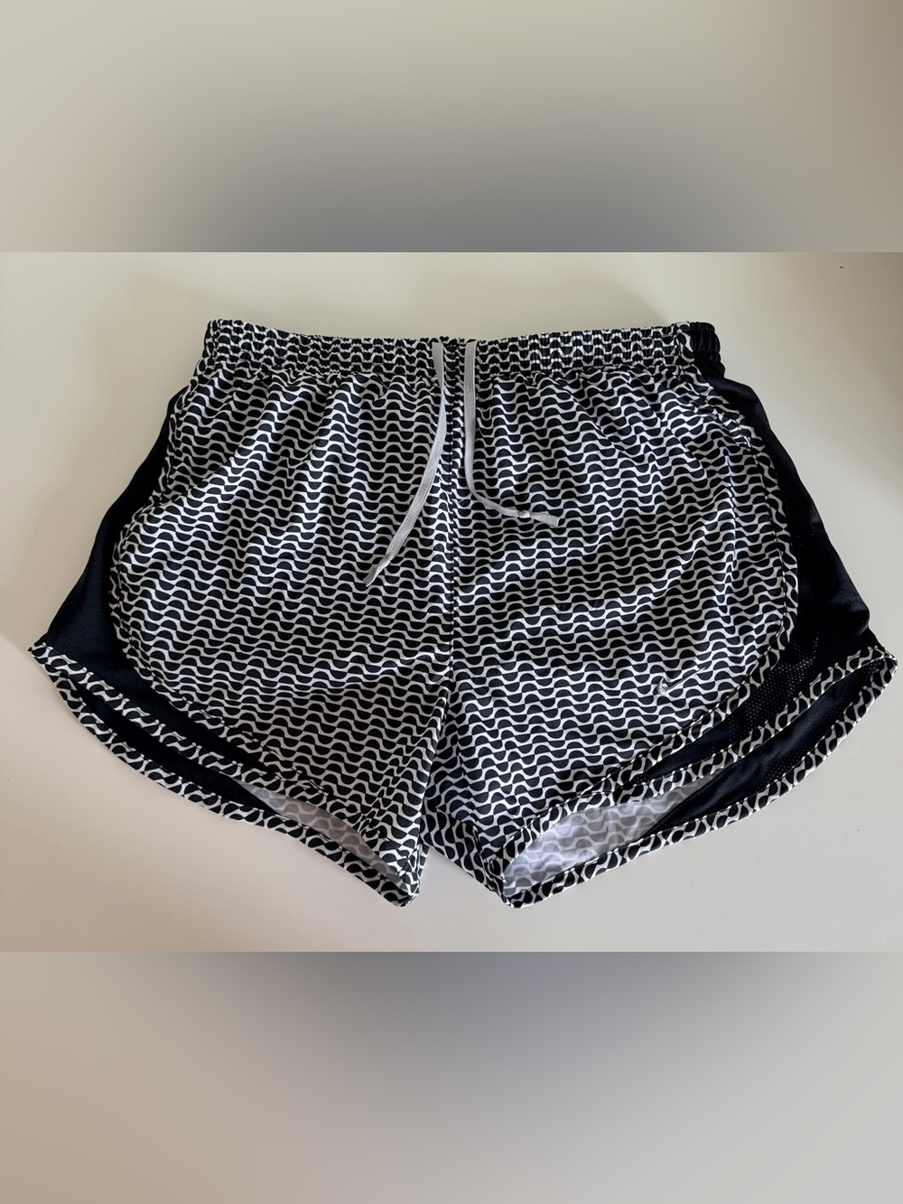 Nike Black Patterned Track Shorts